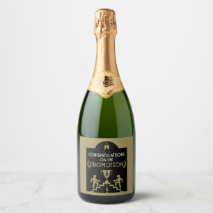 Congratulations Job Promotion Sparkling Wine Label