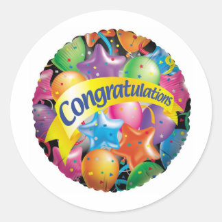Congratulations.jpg Classic Round Sticker