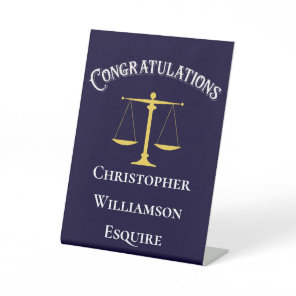 Congratulations Justice Law School Attorney Lawyer Pedestal Sign
