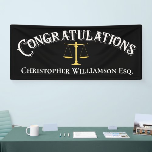 Congratulations Justice Law School Lawyer Banner