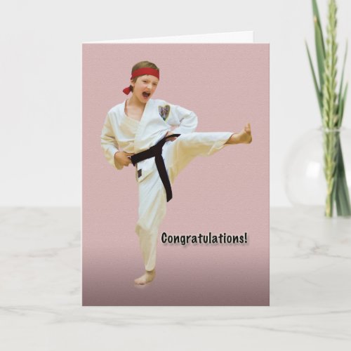 Congratulations Karate Belt Advancement Black Card