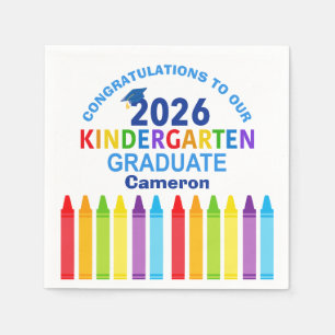 Congratulations Kindergarten Graduate Custom Party Napkins