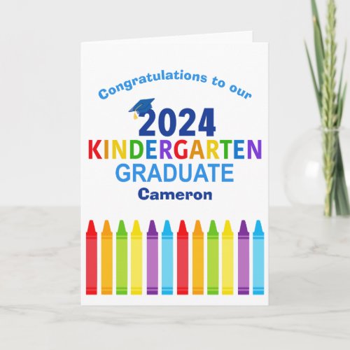 Congratulations Kindergarten Graduate Customizable Card