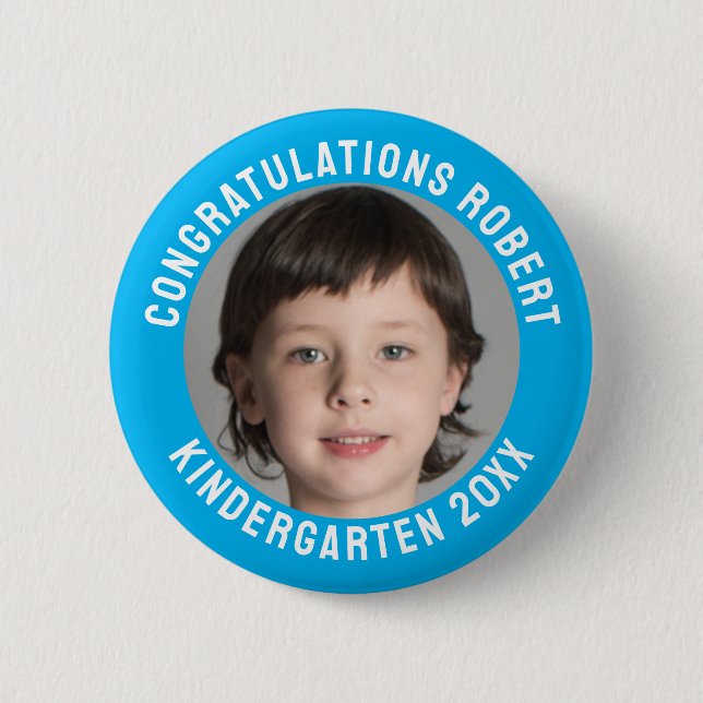 Congratulations Kindergarten Graduate Photo Button (Front)