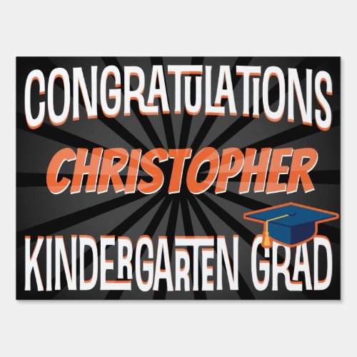 Congratulations Kindergarten School Graduation Sign