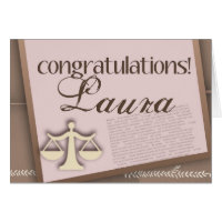 Congratulations Law School Graduate Card