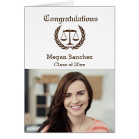 Congratulations Law School Graduate with scales Card