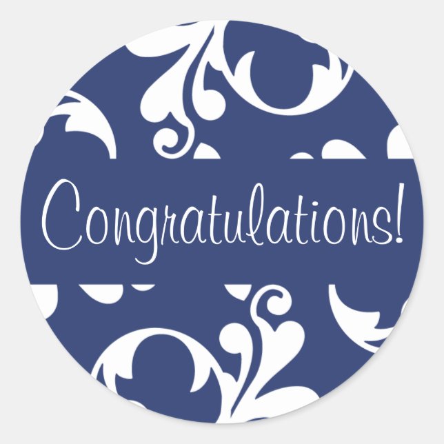 Congratulations Leaf Flourish Envelope Seal (Front)