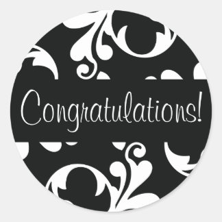 Congratulations Leaf Flourish Envelope Seal