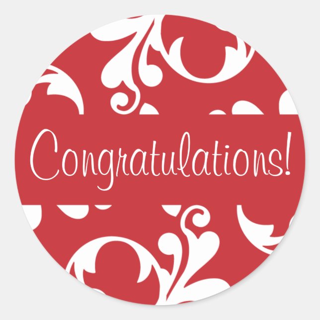 Congratulations Leaf Flourish Envelope Seal (Front)