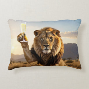 Congratulations Lion Accent Pillow