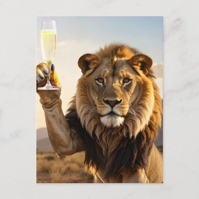 Congratulations Lion Postcard (Front)