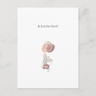 Congratulations Little Mouse New Baby Birth Card