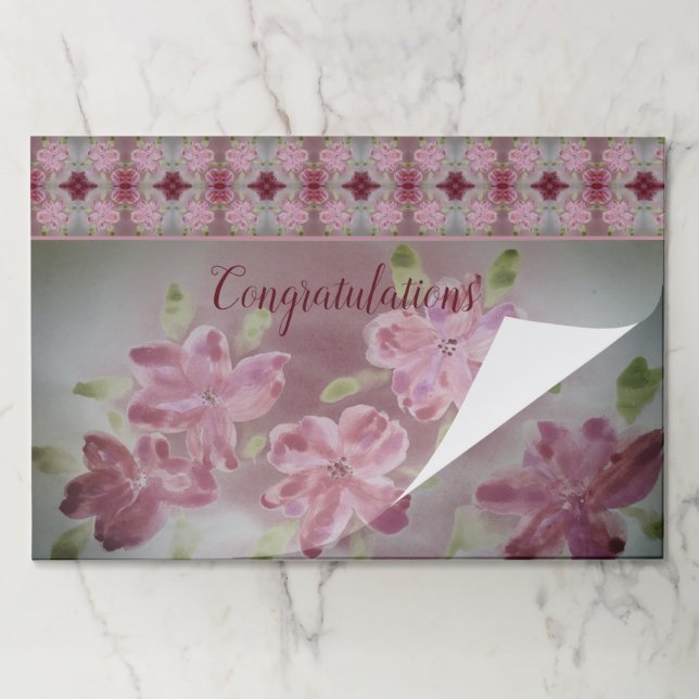 Congratulations Lovely Elegant Paper Placemat (Folded)