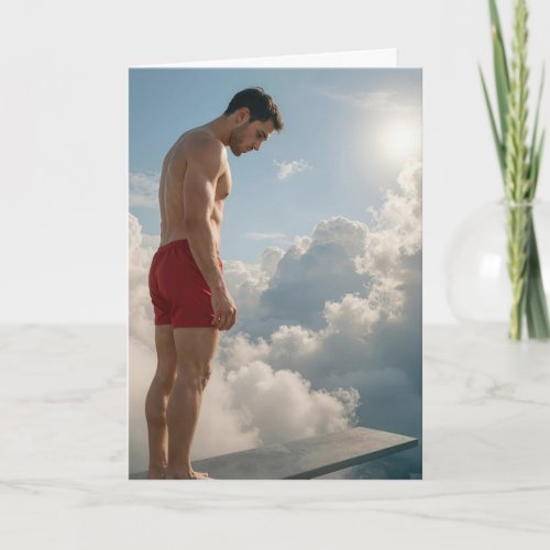 Congratulations Man on Diving Board