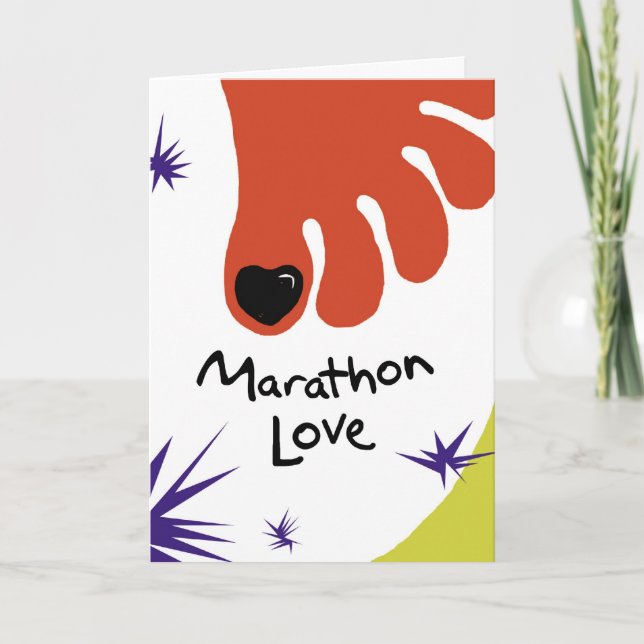 Congratulations Marathoner Card - Black Toenail (Front)