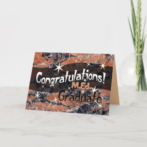 Congratulations Master of Education Graduate Card