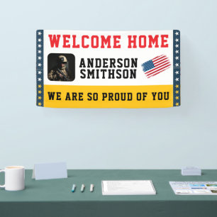 Congratulations Military Service Custom Photo Banner