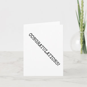 Congratulations, Minimalist, Typography, Text Card