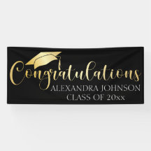 Congratulations Modern Gold Custom Year Graduation