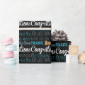 Congratulations Modern Typography Wrapping Paper | Zazzle