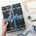 Congratulations Modern Typography Wrapping Paper | Zazzle