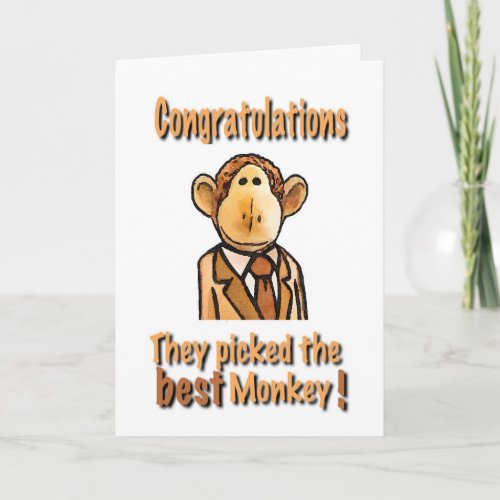 Congratulations monkey Greeting Card