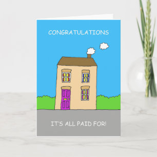 Congratulations Mortgage Home Loan Paid Off Card