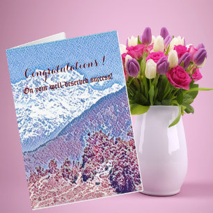 Congratulations Mountains Snow Alps Success Card
