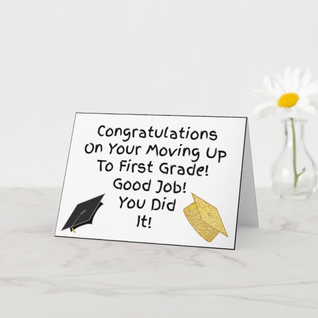 congratulations card for good grades Qiliji High School Graduation Card, Graduation Cards 8th Grade, Grad Gift for Student Daughter Son, You Graduated Just To Go Back To School Again : Office Products Way to Go Congratulations Moving Up To 1st