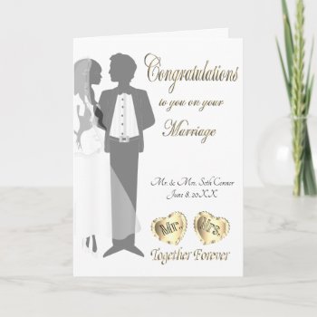 Congratulations Mr. And Mrs. Card by DesignsbyDonnaSiggy at Zazzle