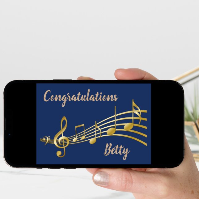 Congratulations, Music Greeting Card (Front Digital)