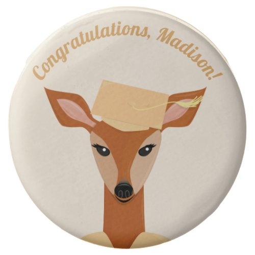 Congratulations Name Deer Cartoon Graduation Chocolate Covered Oreo