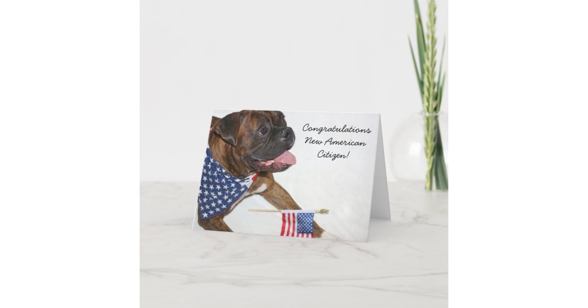 Congratulations New American Citizen boxer card | Zazzle