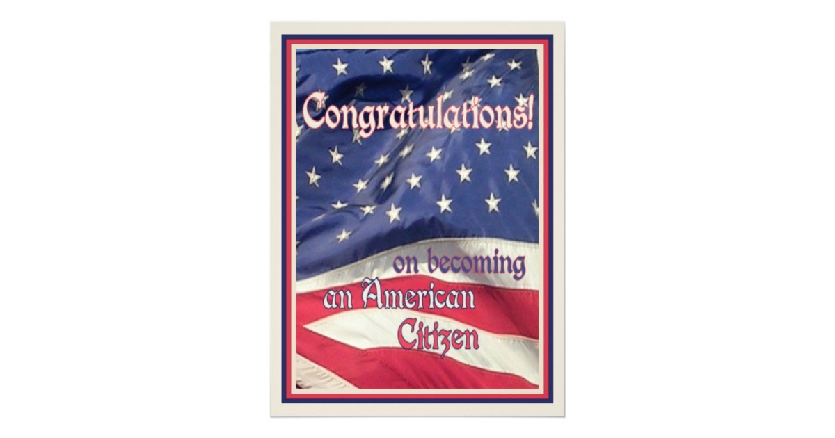 Congratulations New American Citizen!Celebration Invitation