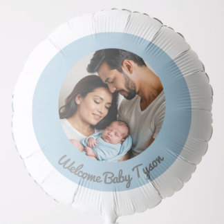 Congratulations new baby boy blue, welcome baby balloon