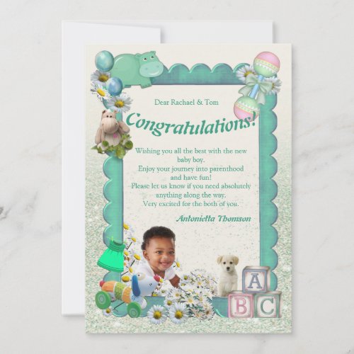 Congratulations New Baby Boy Card