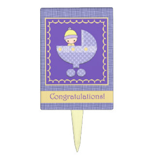 Congratulations New Baby Boy or Girl Cake Topper