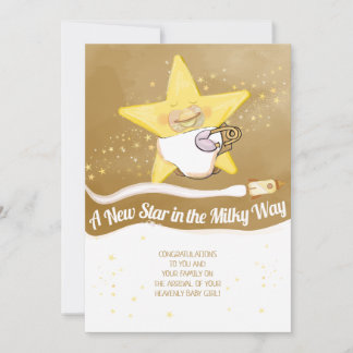 Congratulations New Baby Flat Announcement Card