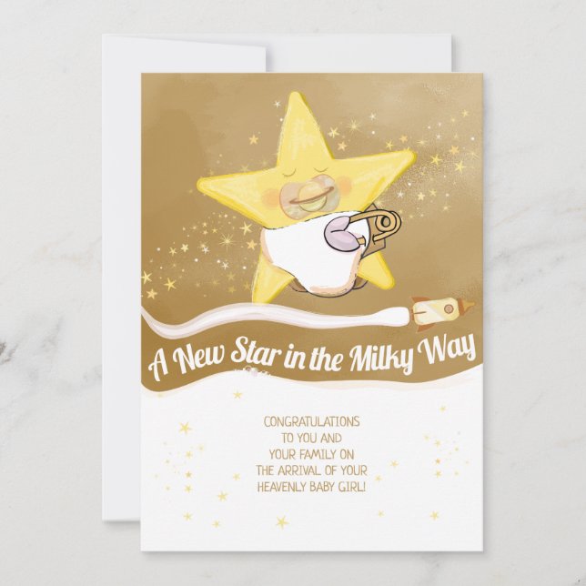 Congratulations New Baby Flat Announcement Card (Front)