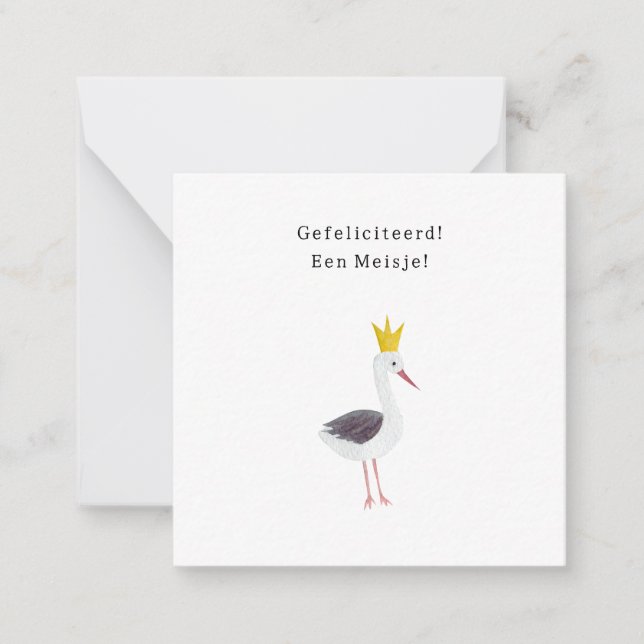 Congratulations New Born Baby Girl Card (Front)