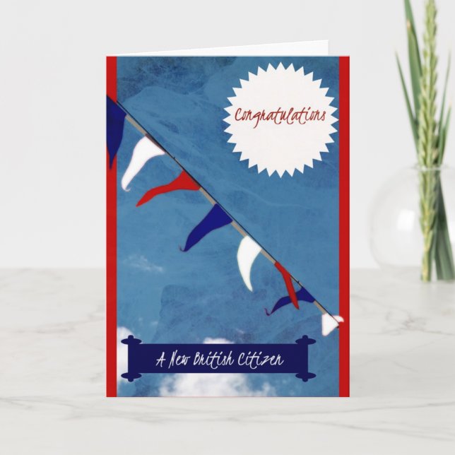 Congratulations New British Citizen Card (Front)