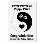 Congratulations New Dog Paws Heart Yin Yang Puppy (Front)