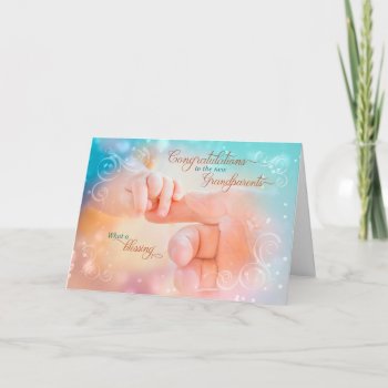 Congratulations New Grandparents Tender Blessings Card by SalonOfArt at Zazzle