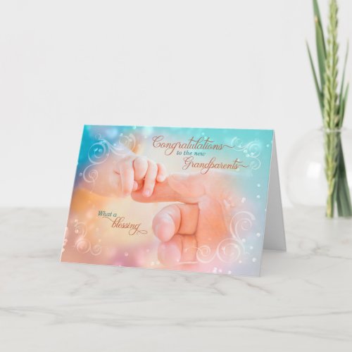 Congratulations New Grandparents Tender Blessings Card