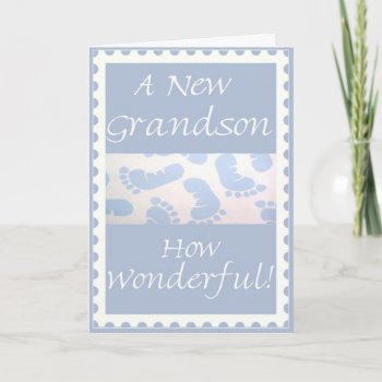 Congratulations-new Grandson Greeting Card by NightSweatsDiva at Zazzle