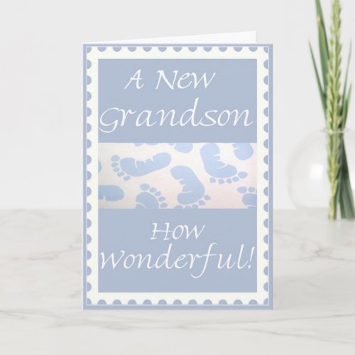 Congratulations_New Grandson Greeting Card