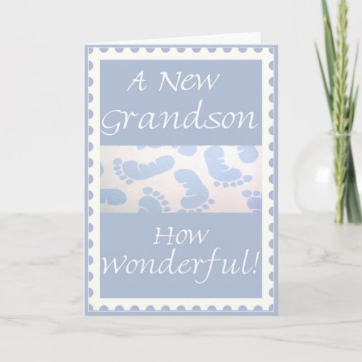 Congratulations-New Grandson Greeting Card | Zazzle