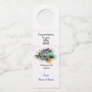 Congratulations New Home Celebration  Wine Tags