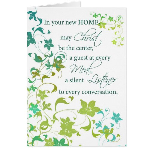 Congratulations New Home, Christ Center, Religious Card | Zazzle